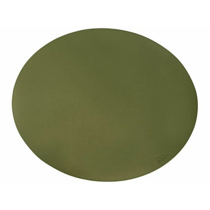 House of Sander Oval placemat // Green PU - SOFT