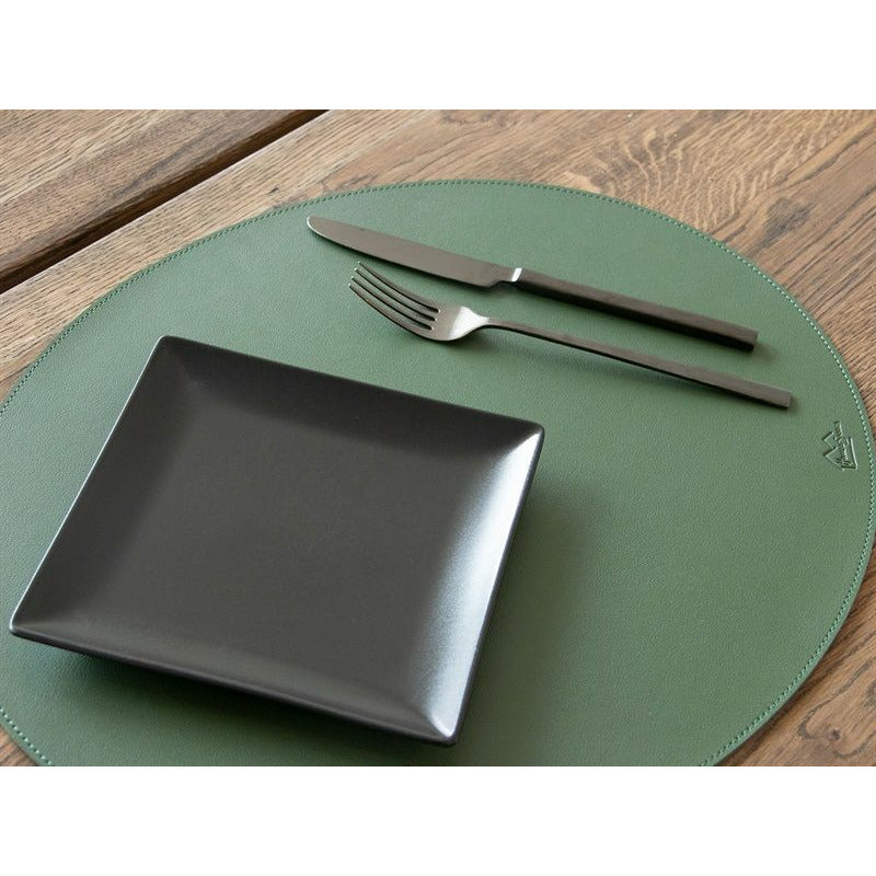 House of Sander Oval placemat // Green PU - SOFT