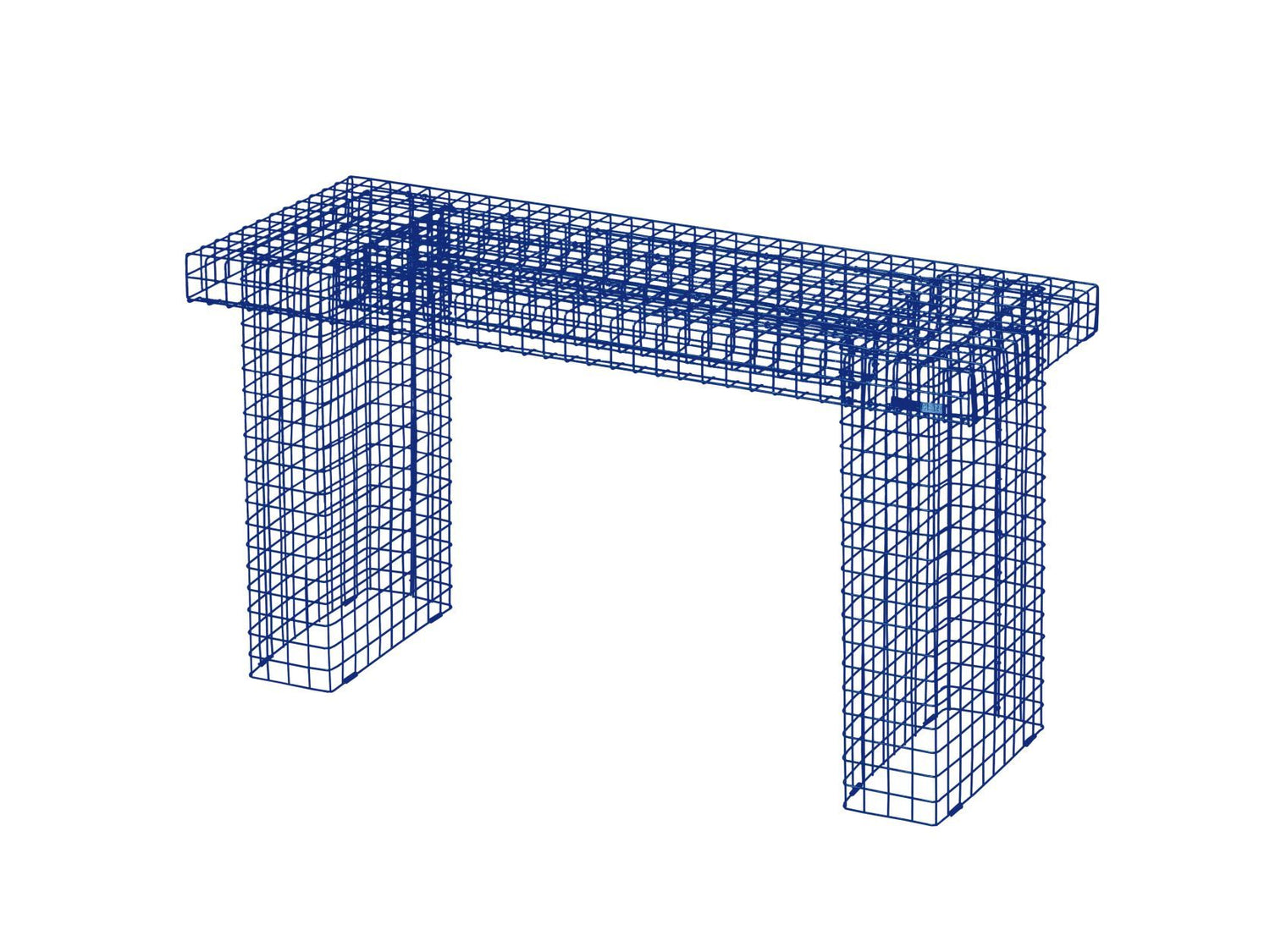 Kalager Design Wire Bench, Marine Blue