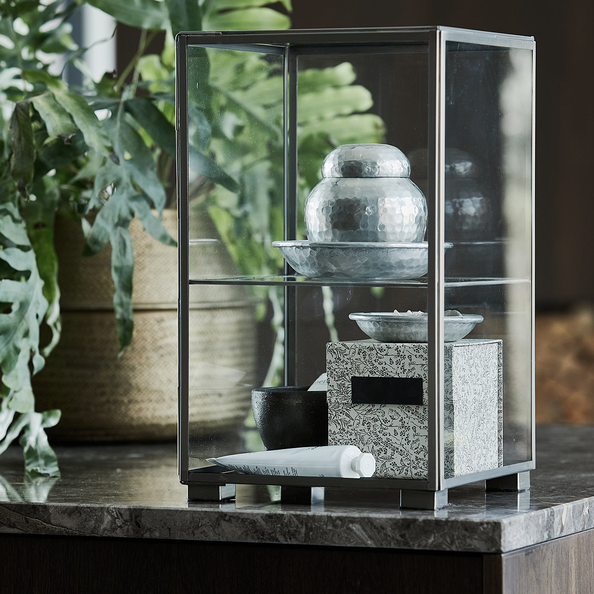 House Doctor - Storage with lid, Galior, Silver Finish - DIA: 11.5 cm