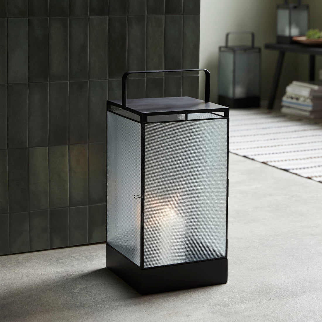 The House Doctor lanterns, Blaze, Black Antik-L: 27 cm, W: 27 cm, H: 50 cm