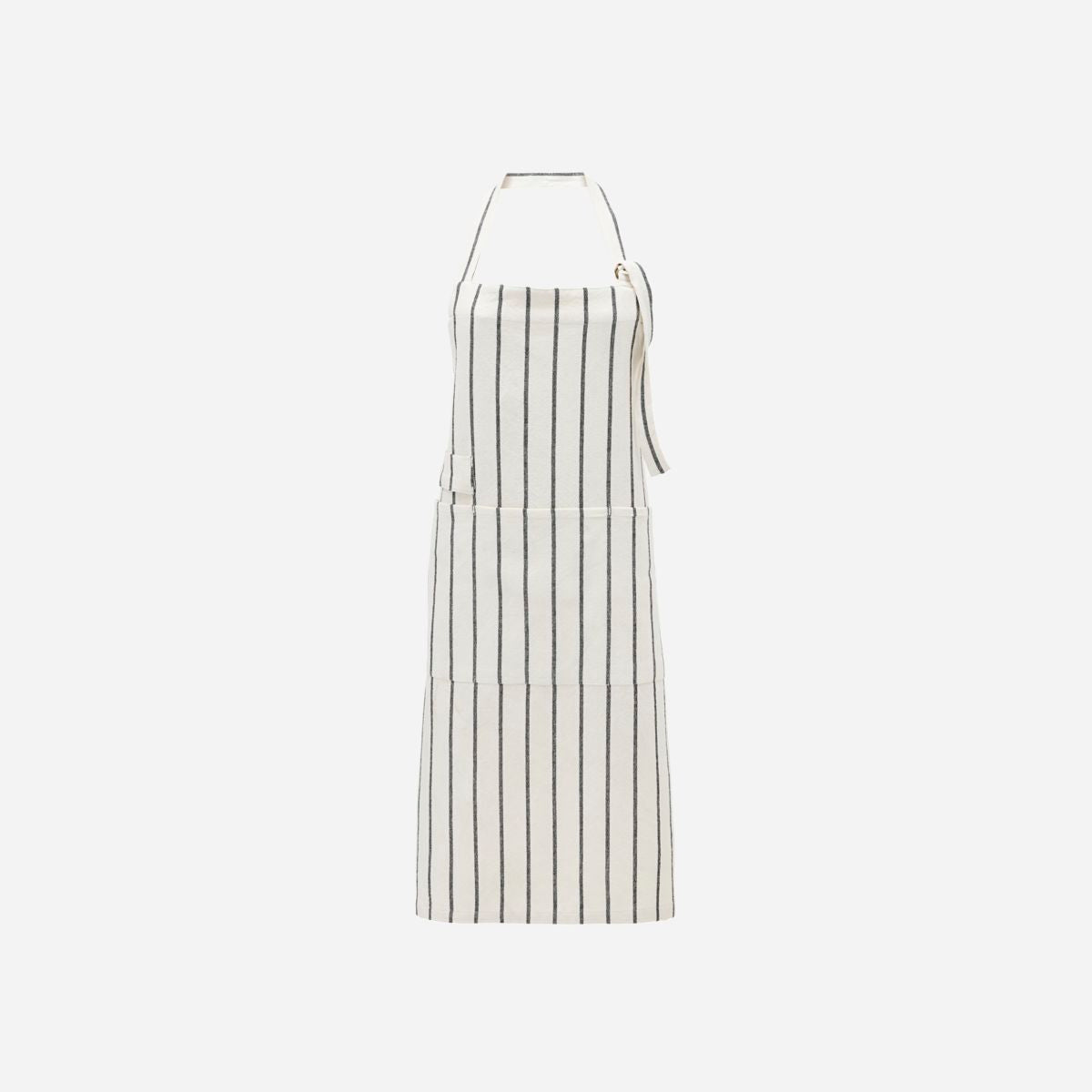 House Doctor apron, Dry, White with Black Stripes-L: 90 cm, W: 90 cm