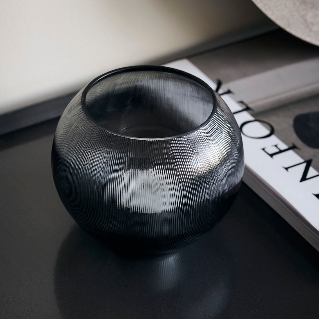 House Doctor - Fyrfadsstage, Chub, Grå - h: 8 cm, dia: 11 cm - House Doctor - DesignGaragen.dk