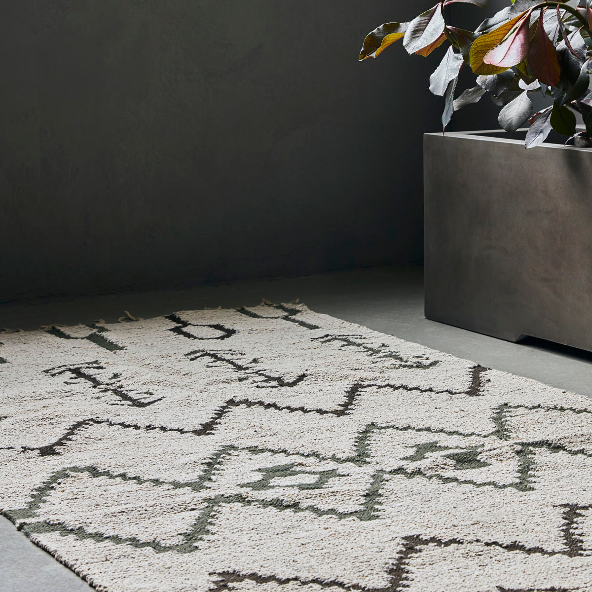 House Doctor rug, Arte, Raw White-L: 240 cm, W: 100 cm
