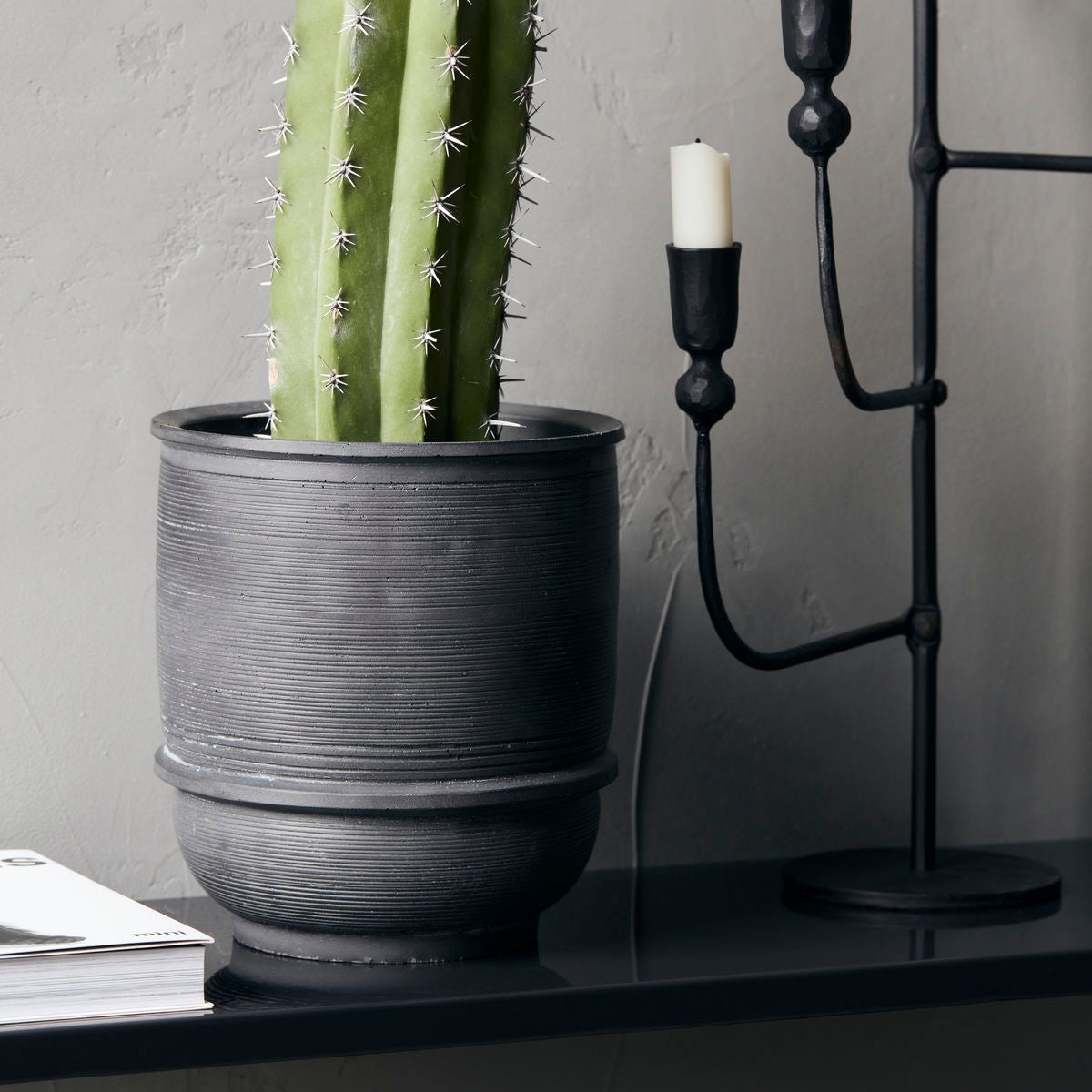 House Doctor - Herbal Pot, Ground, Concrete - H: 16 cm, DIA: 14 cm