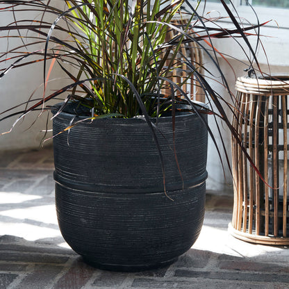 House Doctor - Herbal Pot, Ground, Concrete - H: 28 cm, DIA: 28 cm