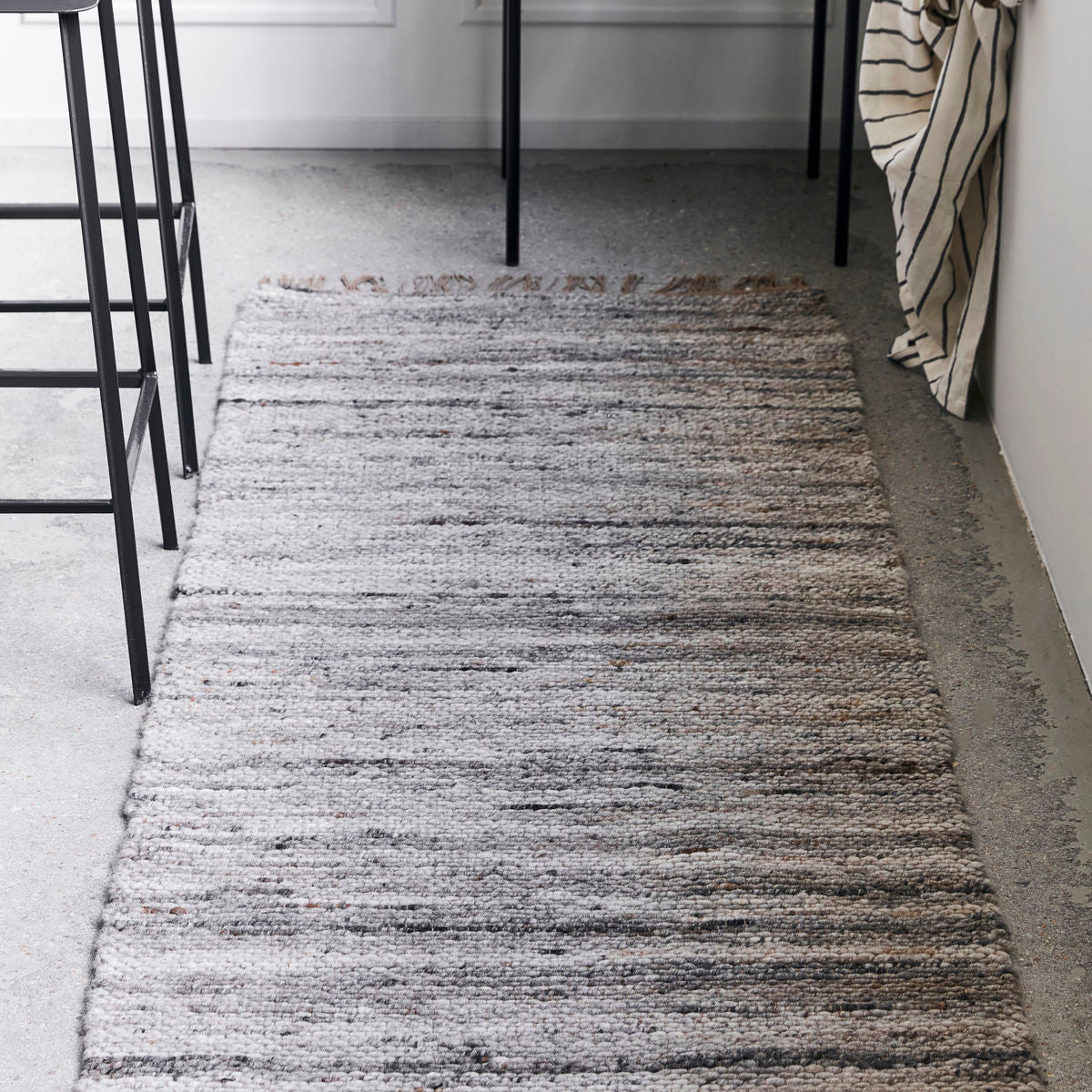 House Doctor rug, HAFI, gray/brown-l: 200 cm, w: 80 cm