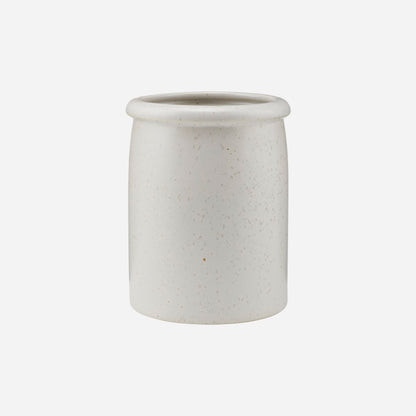 House Doctor-Jar, Pion, Gray/White-H: 15 cm, DIA: 11.5 cm