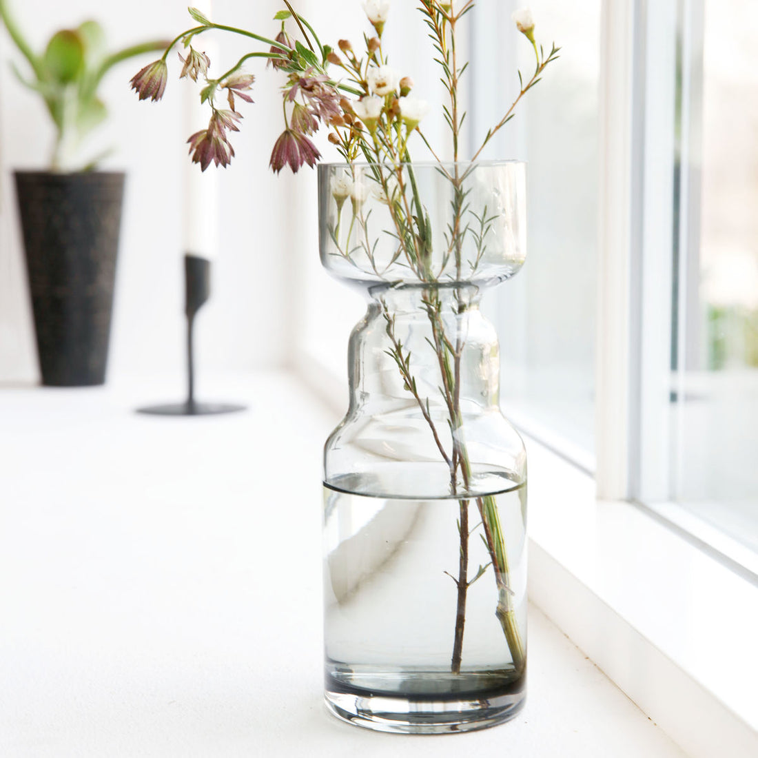 House Doctor - Vase, Cinth, Gray - H: 20 cm, DIA: 7 cm
