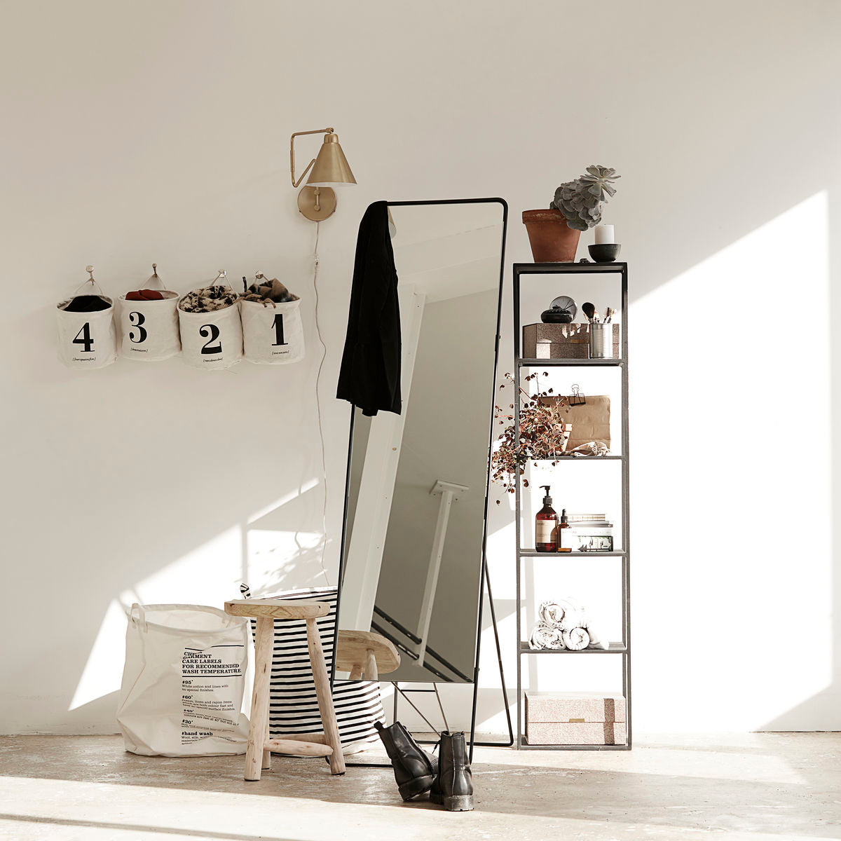 House Doctor - Floor mirror, Chic, Black - w: 45 cm, h: 175 cm