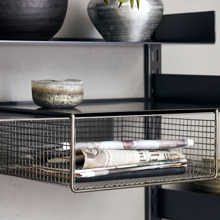 House Doctor - Wall Shelf, Fari, Black - L: 35 cm, W: 30 cm, H: 14.1 cm