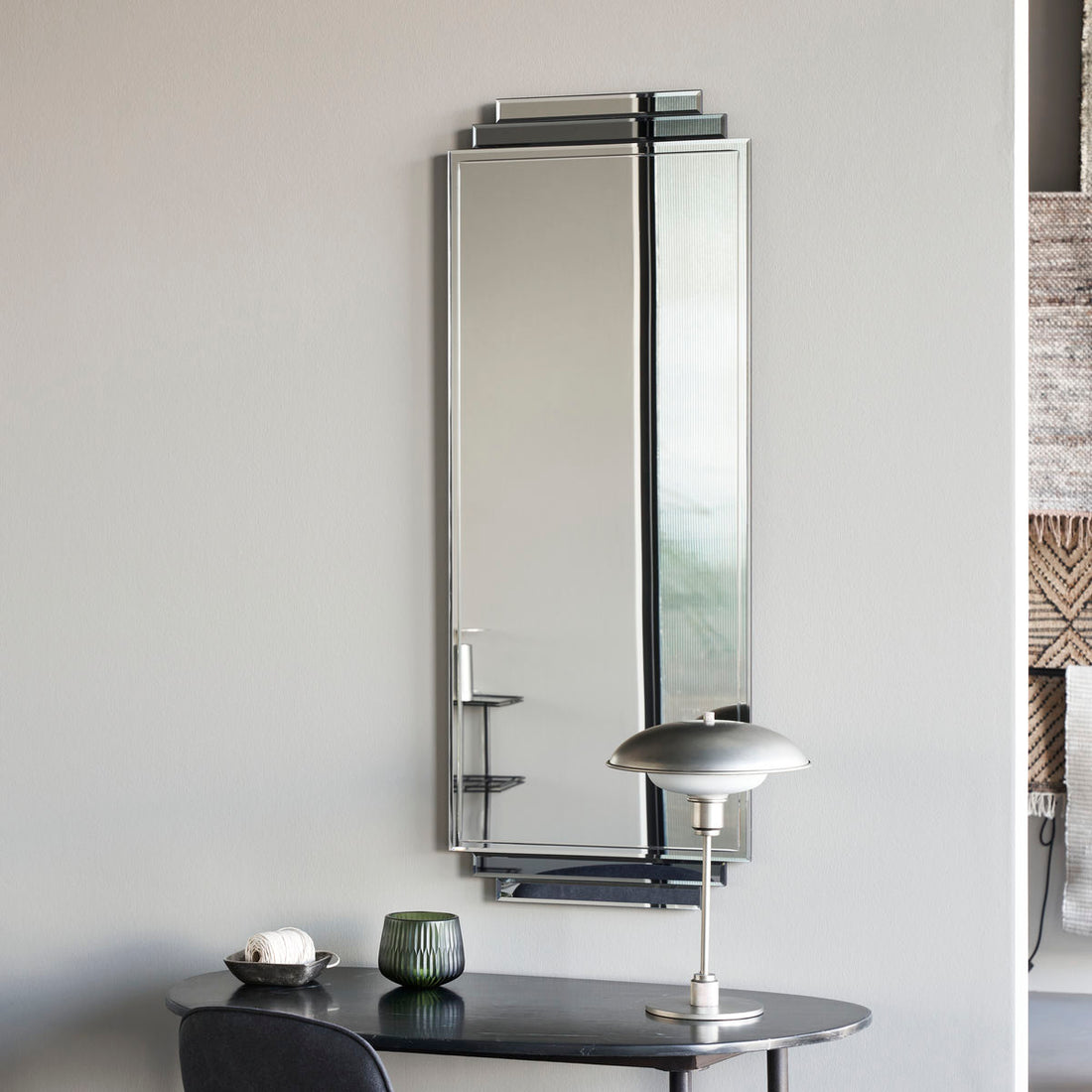 House Doctor-Mirror, Deco, Gray-W: 50 cm, H: 130 cm