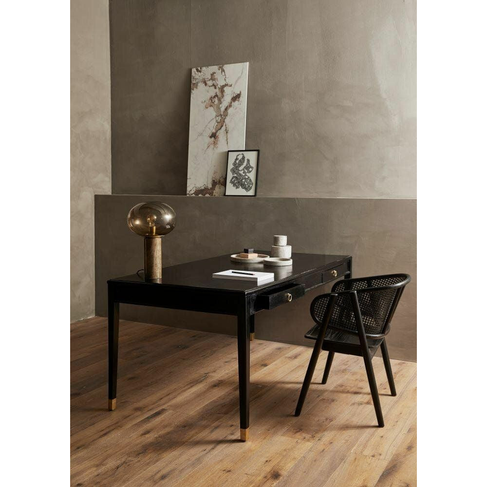 EMS Desk in Mango Tree - 179x90 - Black/Gold Finish