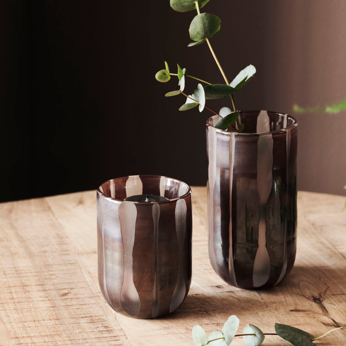 House Doctor - Vase, Bai, Brun - h: 15.5 cm, dia: 8 cm - House Doctor - DesignGaragen.dk