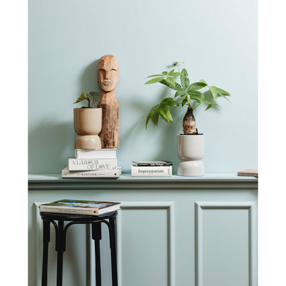 Cuba figure in wood with face - Large - H56 cm - Nature