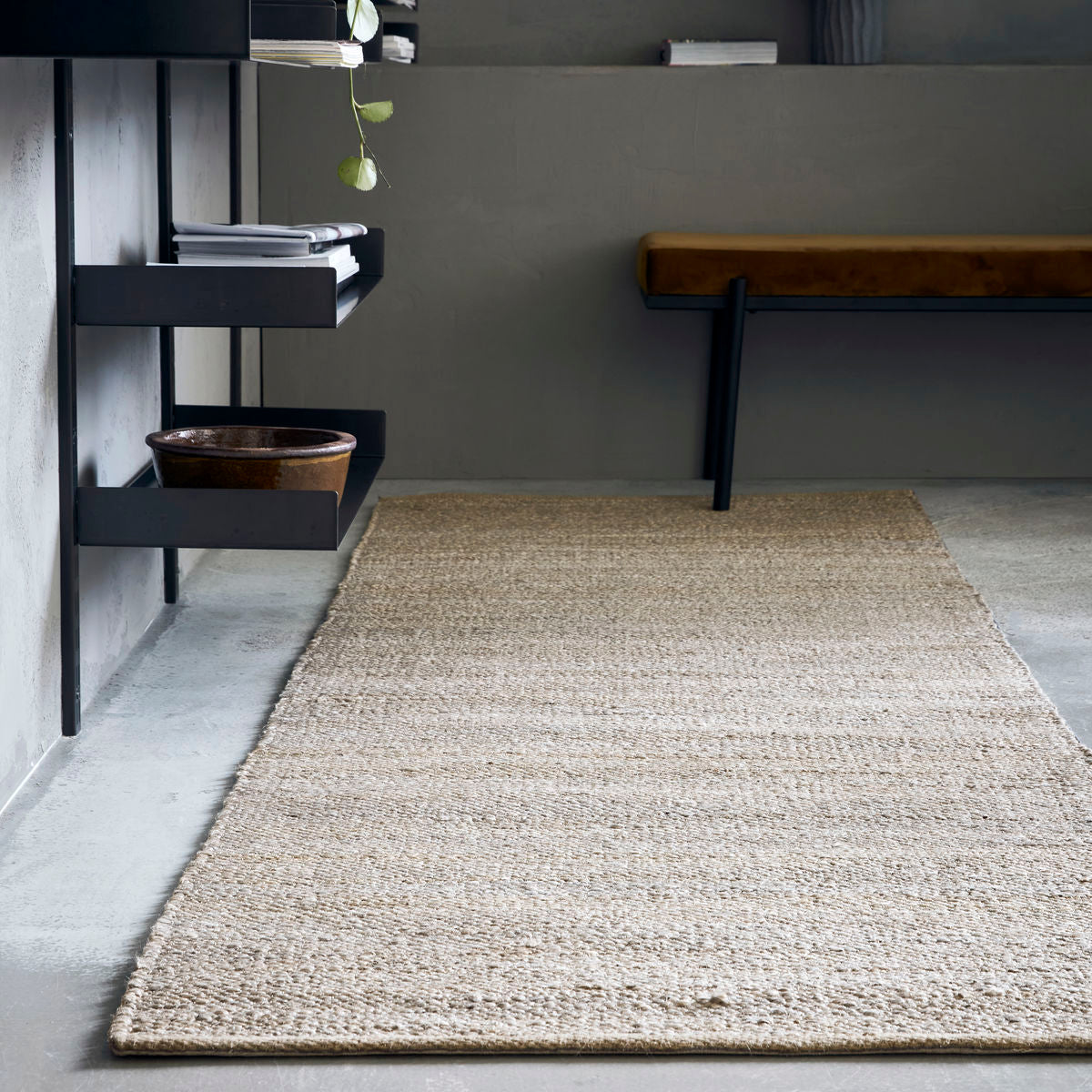 House Doctor rug, Hempi, light gray-l: 300 cm, W: 90 cm