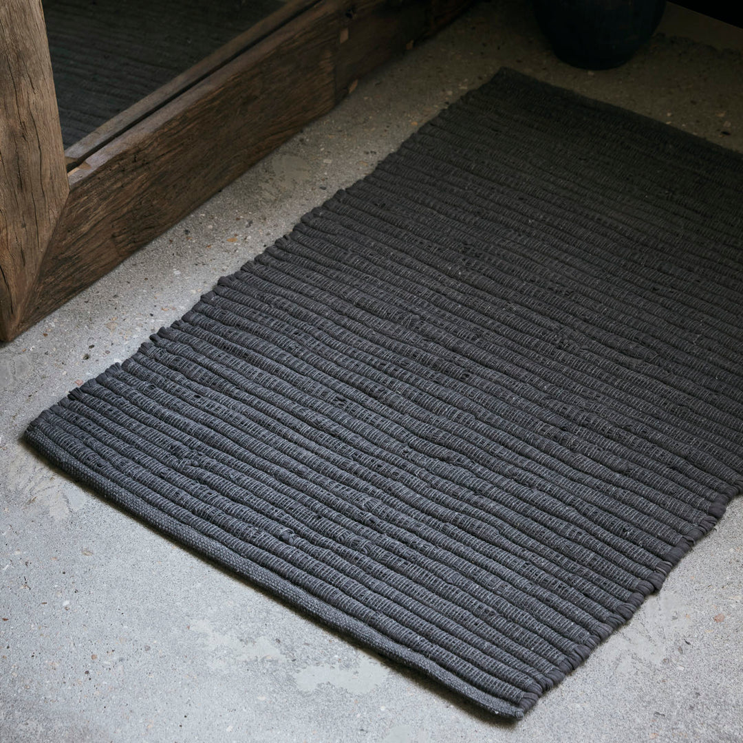 House Doctor rug, Chindi, Gray-L: 90 cm, W: 60 cm