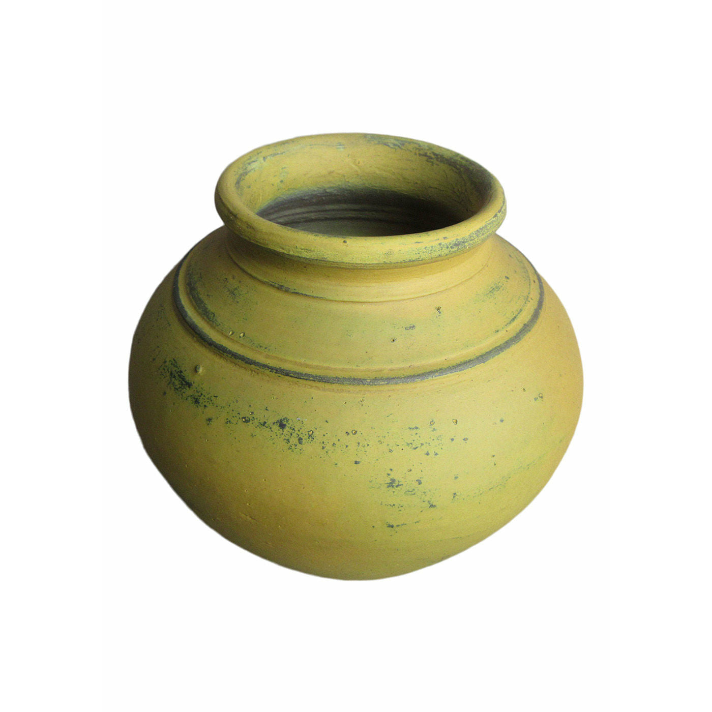 Sjælsø Nordic handmade clay pot, yellow