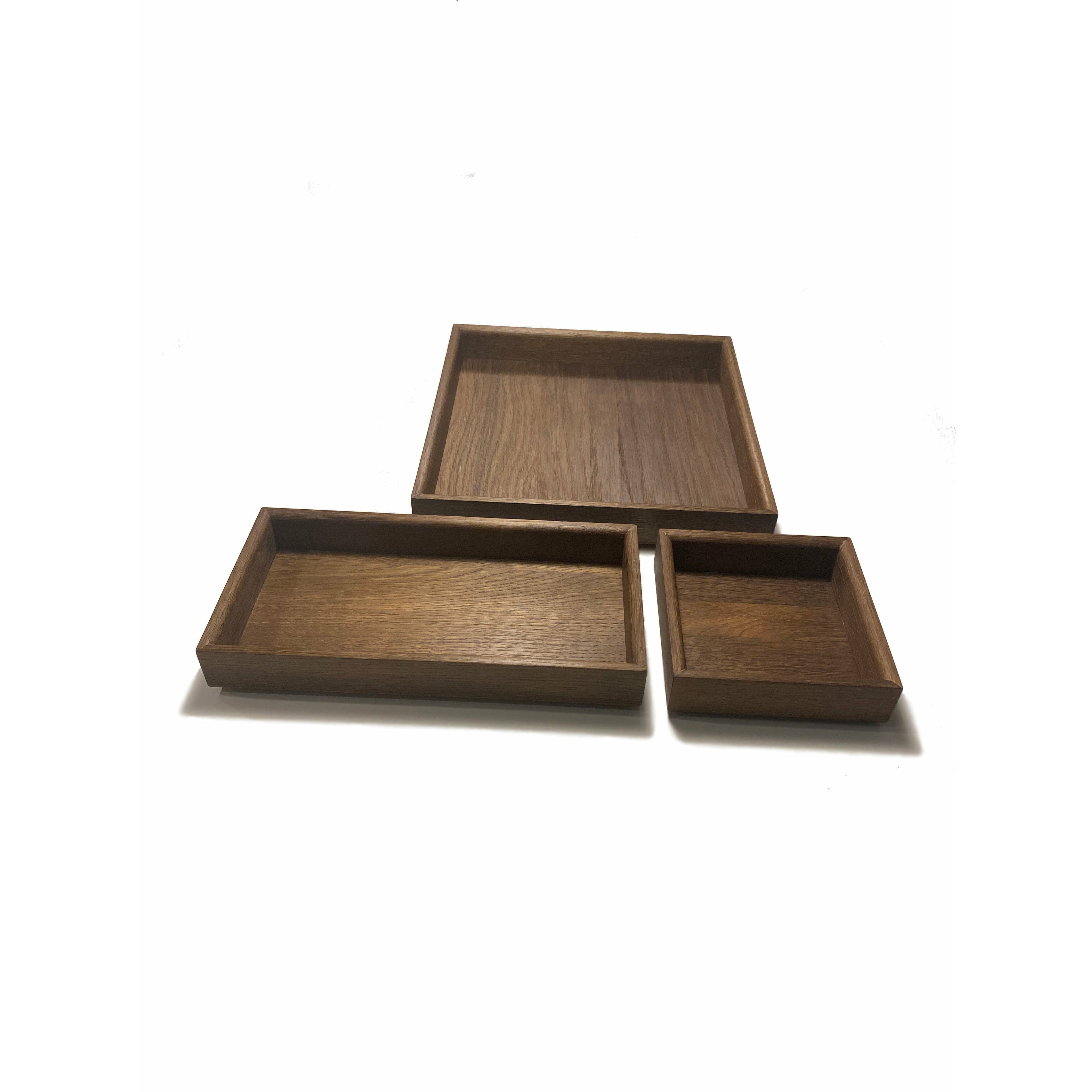 Langbo Stackable Tray Bundle - Natural Oiled Oak