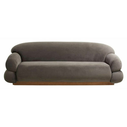 Nordal SOF sofa with velour cover - L214 cm - warm grey