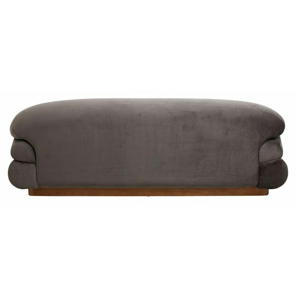 Nordal SOF sofa with velour cover - L214 cm - warm grey