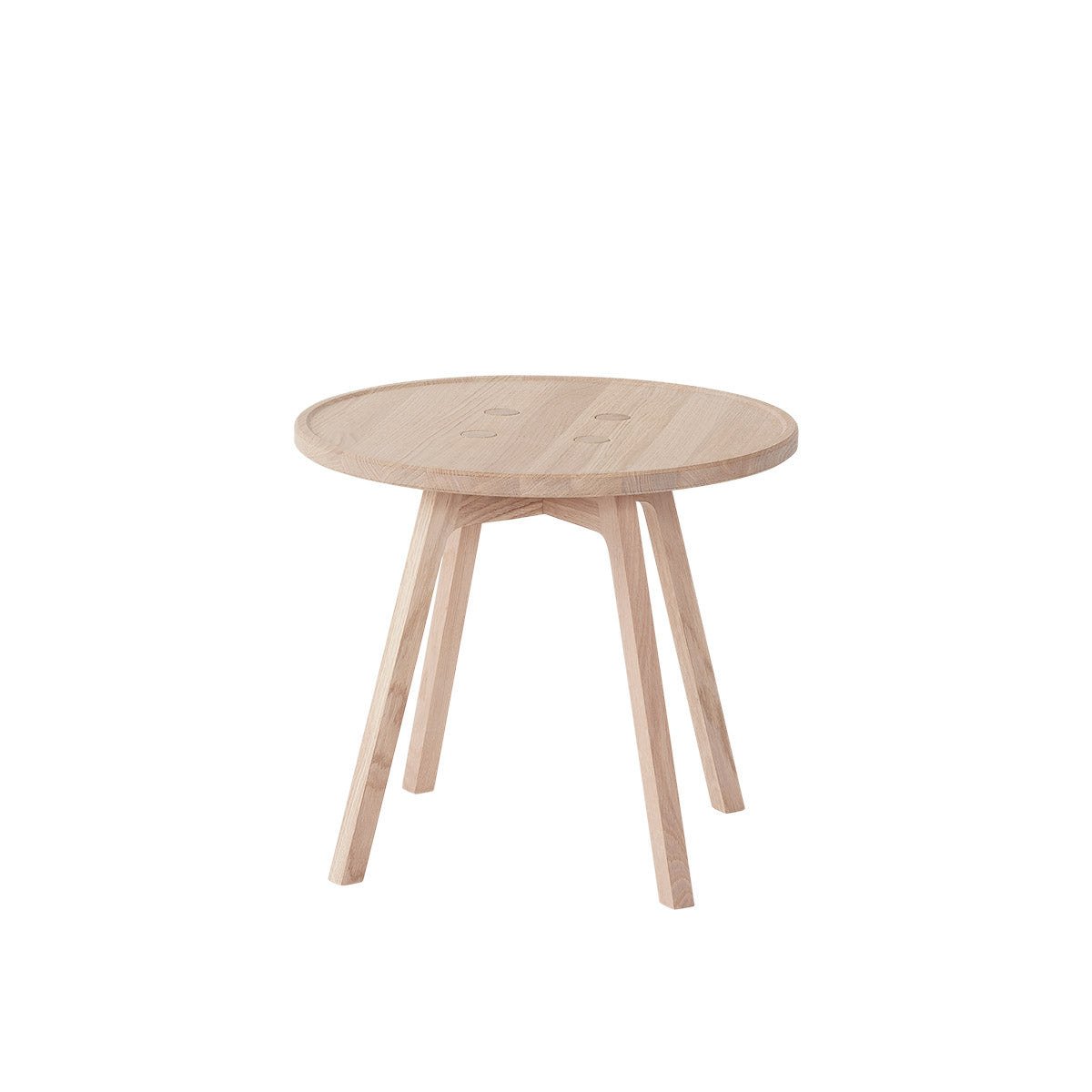 Andersen Furniture C2 sofabord - eg/hvidpigmenteret - Ø50xH43,5 cm - DesignGaragen.dk.