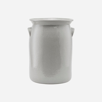 Meraki-Ceramic Pot, Shellish Gray-H: 36 cm, DIA: 25 cm