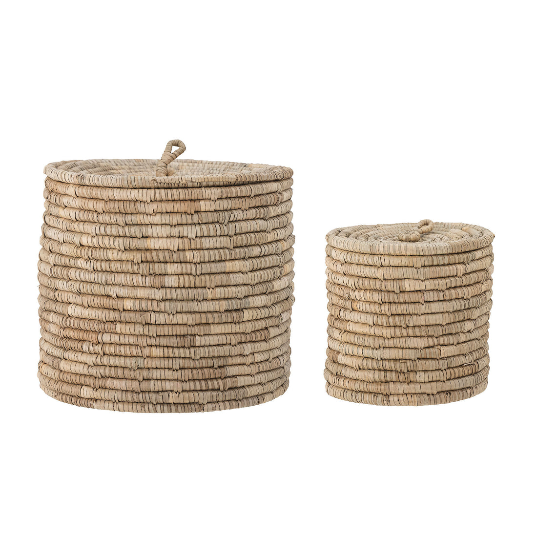 Bloomingville Linen Basket w/Lid, Nature, Sea grass