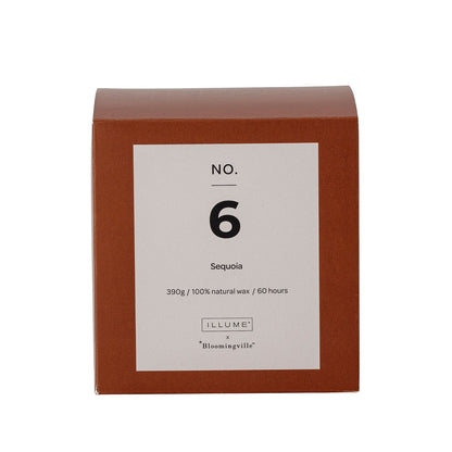 Illume X Bloomingville NO. 6 - Sequoia Duftlys, Brun, Naturlig Voks - Illume X Bloomingville - DesignGaragen.dk