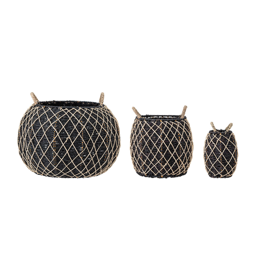 Creative Collection Karia Basket, Black, Sea grass