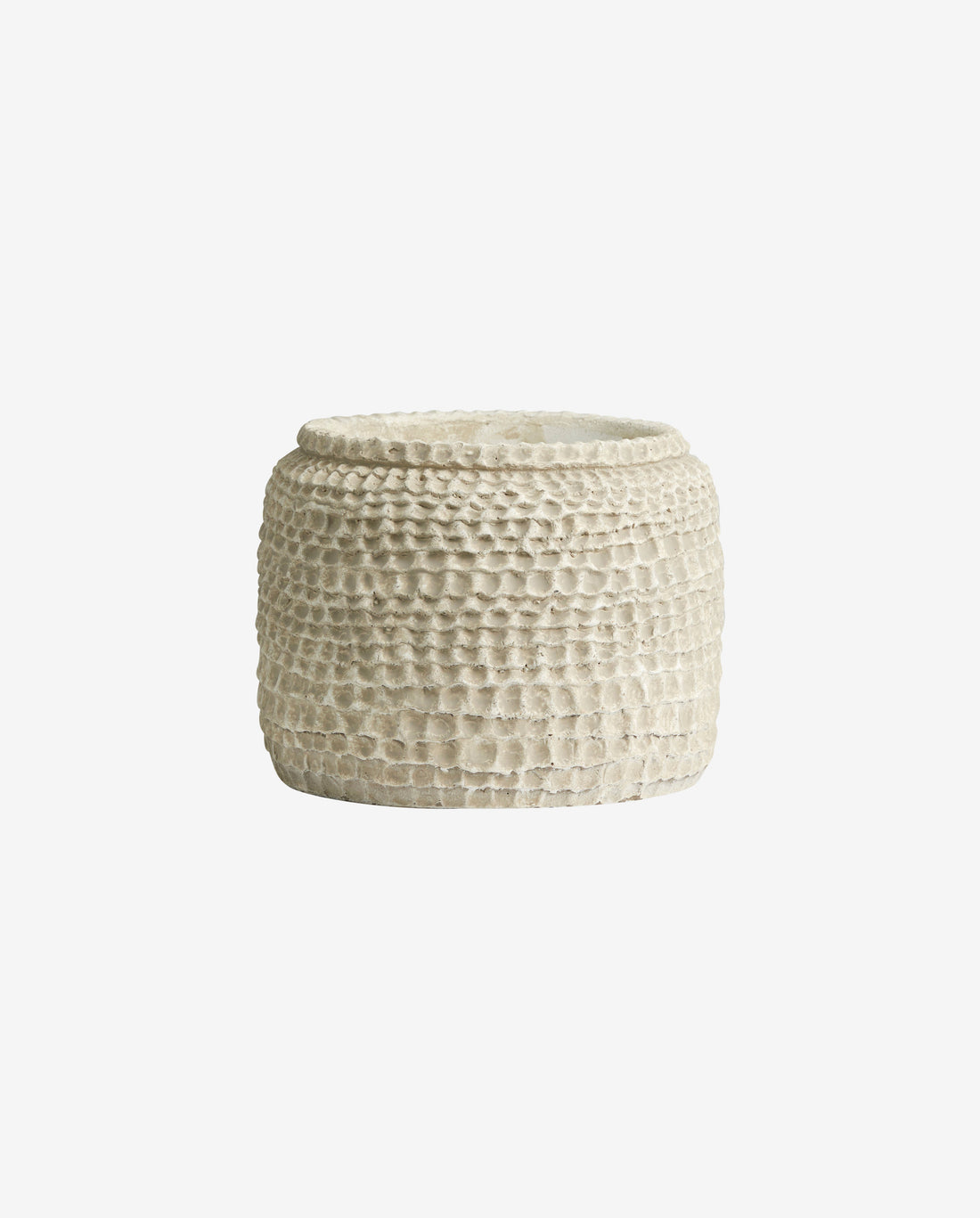 Aoba jar in cement, l - white