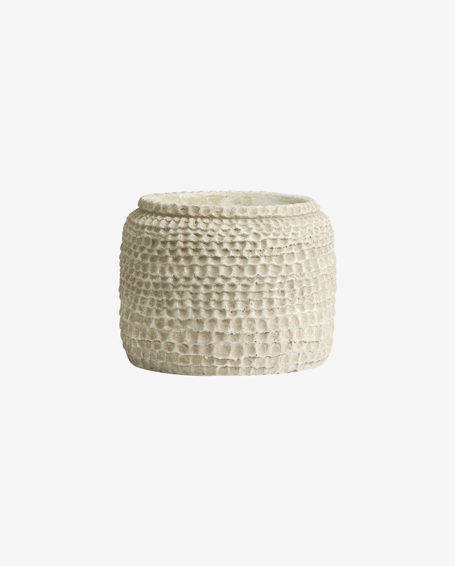 Aoba jar in cement, l - white