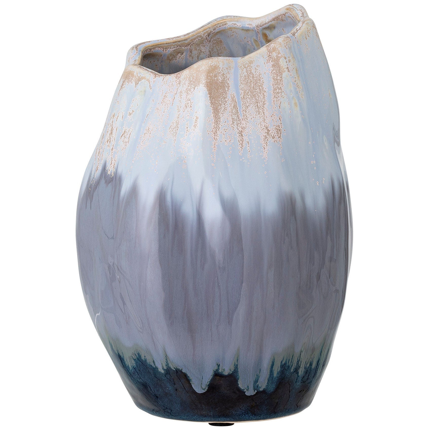 Bloomingville Jace Deco Vase, Blå, Keramik