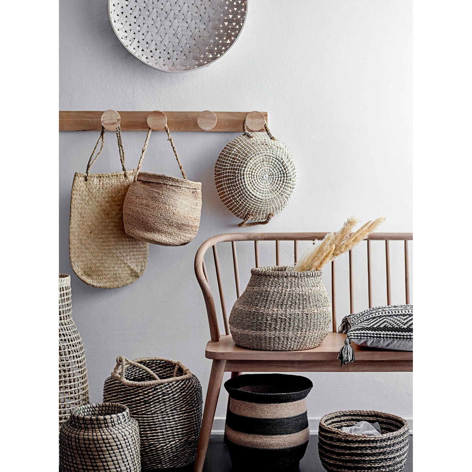 Bloomingville Emme Knagerække, Natur, Gummitræ - Bloomingville - DesignGaragen.dk
