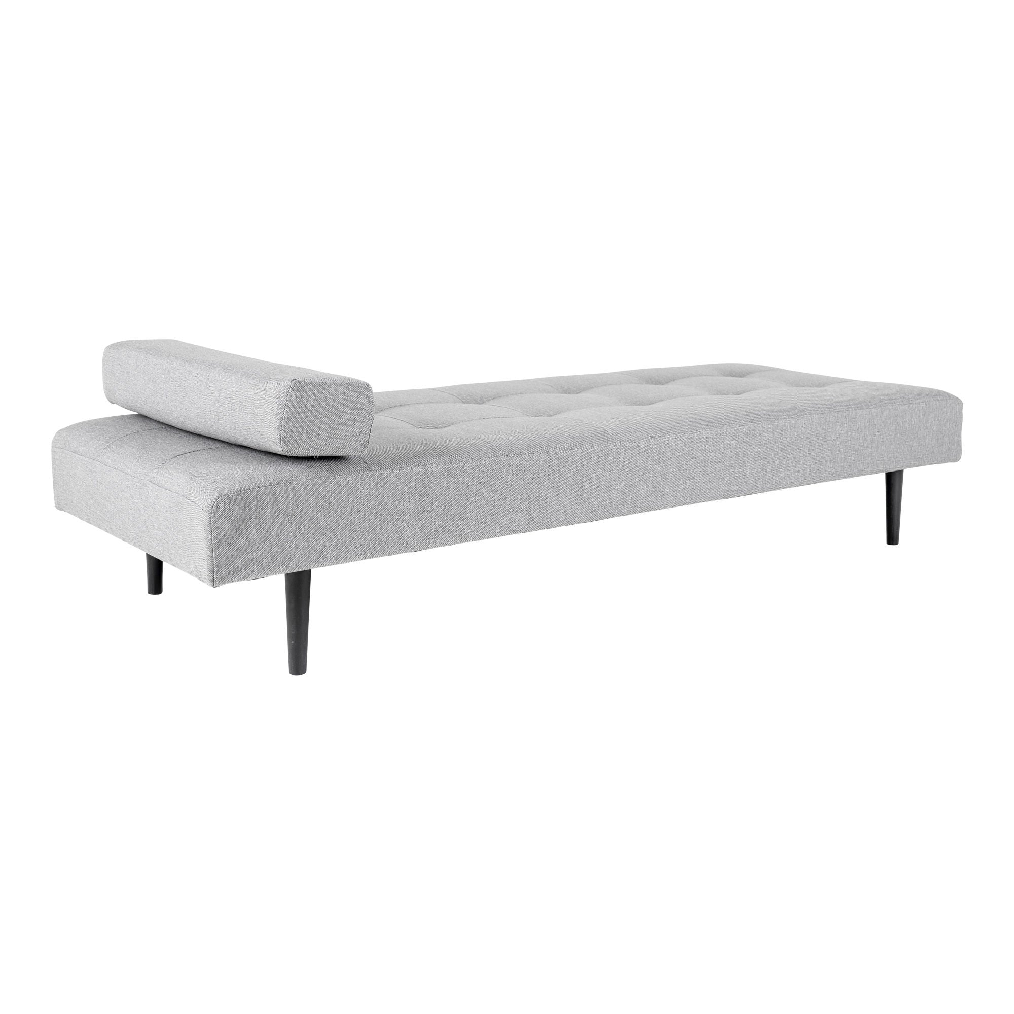 Capri Daybed - Daybed in light gray with black wooden legs, HN1001