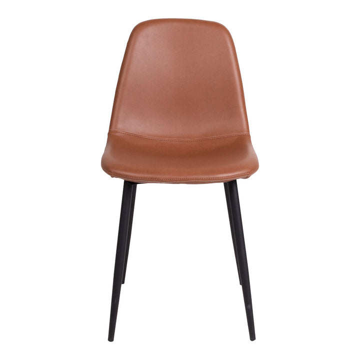 Stockholm Dining table chair - chair in light brown vintage with black legs HN1224 - 2 - pcs