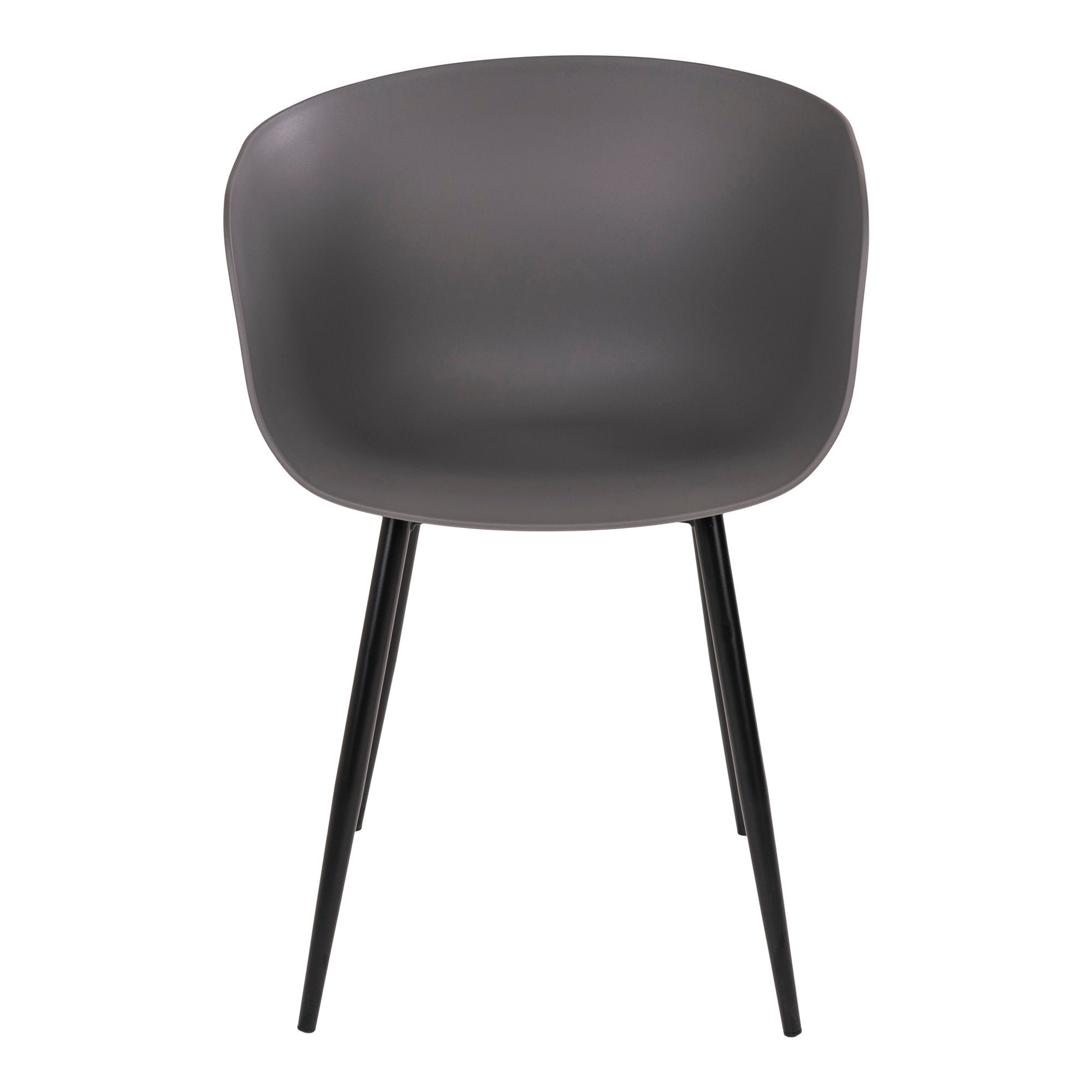 Roda dining chair - dining table chair, gray with black legs