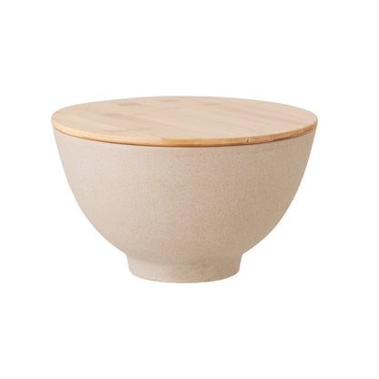 Bloomingville Lee Bowl w/Lid, Natural, Stoneware