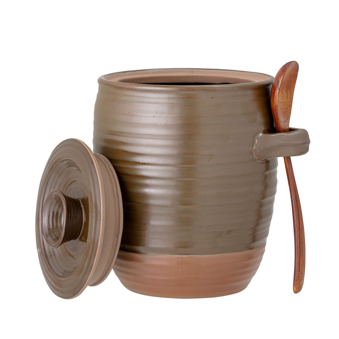 Creative Collection Moss Krukke m/Låg &amp; Ske, Grøn, Stentøj - Creative Collection - DesignGaragen.dk