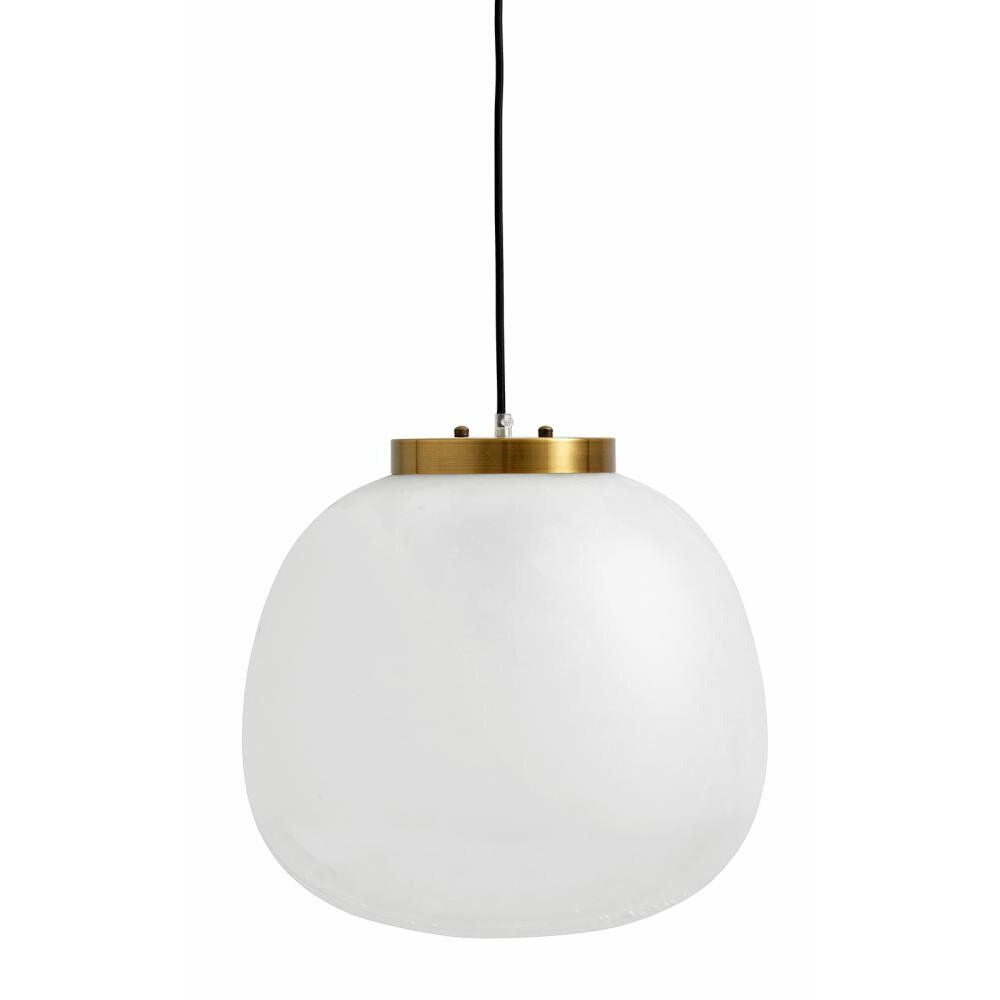 Frost pendant in frosted and clear glass - Ø40 cm - white/golden finish