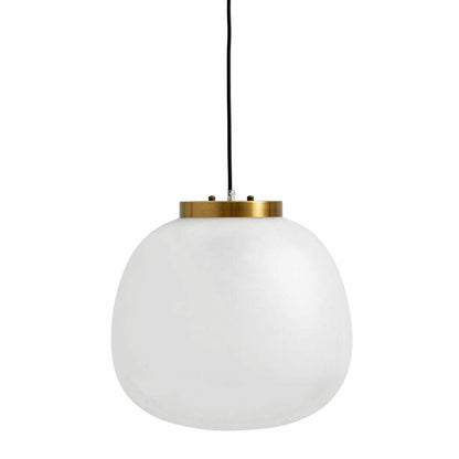 Frost pendant in frosted and clear glass - Ø40 cm - white/golden finish