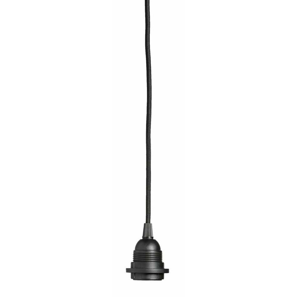 Nordal Lamp holder incl. fabric cord for lampshade - black