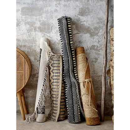 Bloomingville Rug, Black, Cotton