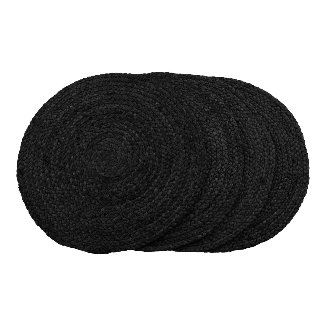 Bombay tire napkin, set of 4 - tire napkin in braided jute, dark gray, Ø38 cm, set of 4 - 1 - pcs