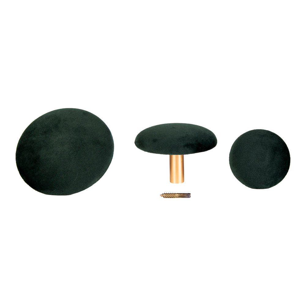 Giza knots, set of 3 - knots in velor, dark green/brass look, set of 3 - 1 - pcs
