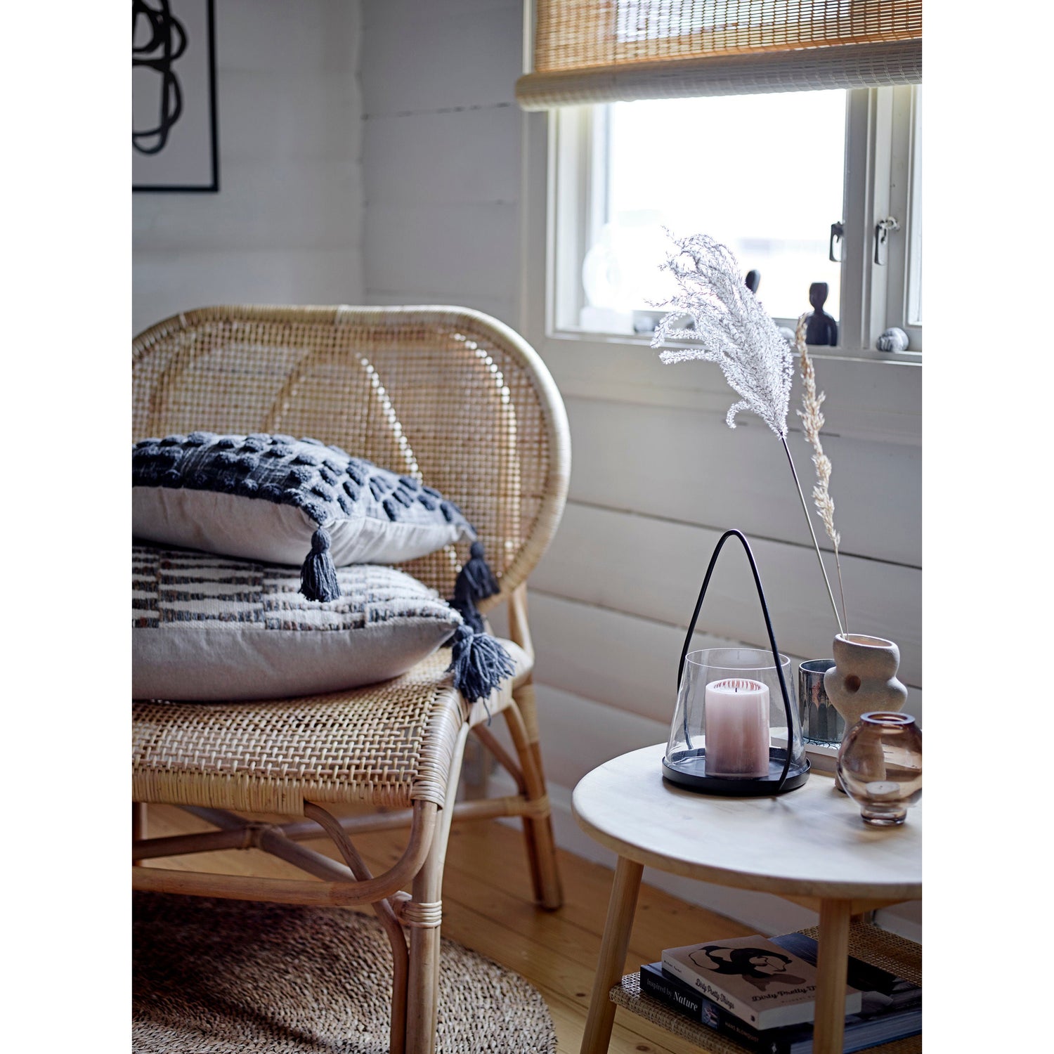 Bloomingville Adiva Pude, Grå, Bomuld - Bloomingville - DesignGaragen.dk