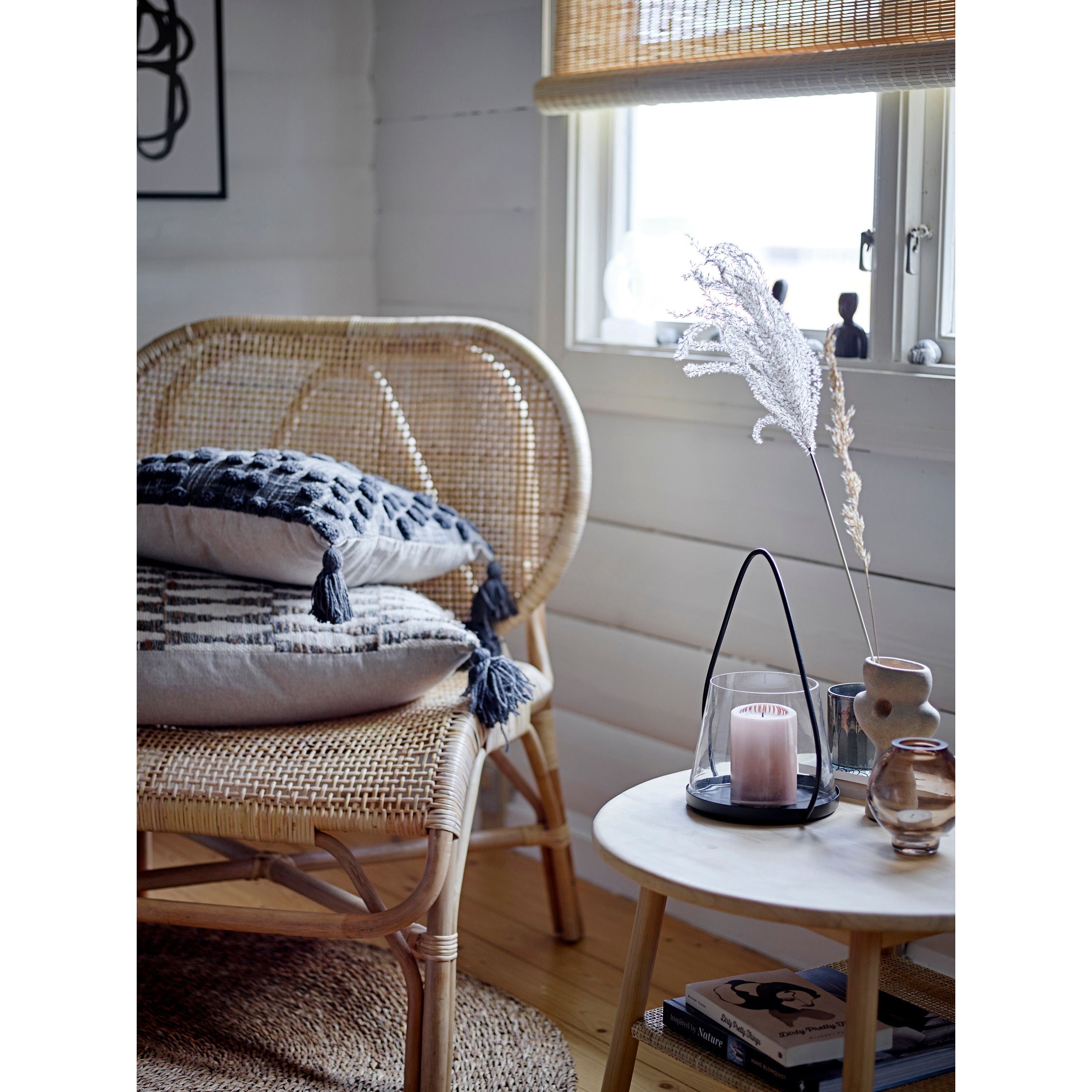Bloomingville Adiva Pude, Grå, Bomuld - Bloomingville - DesignGaragen.dk
