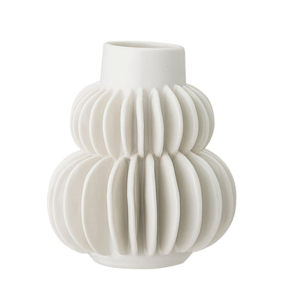 Bloomingville Halfdan Vase, Hvid, Stentøj - Bloomingville - DesignGaragen.dk