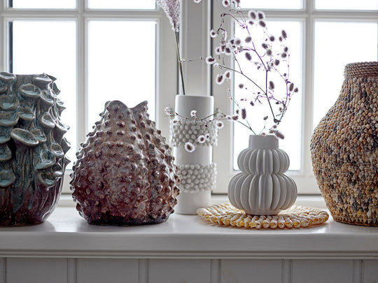 Bloomingville Halfdan Vase, Hvid, Stentøj - Bloomingville - DesignGaragen.dk