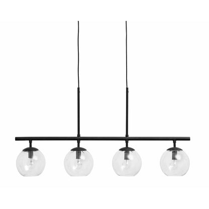 Nordal GLOBE 4 in one ceiling lamp with glass - l92 cm - black